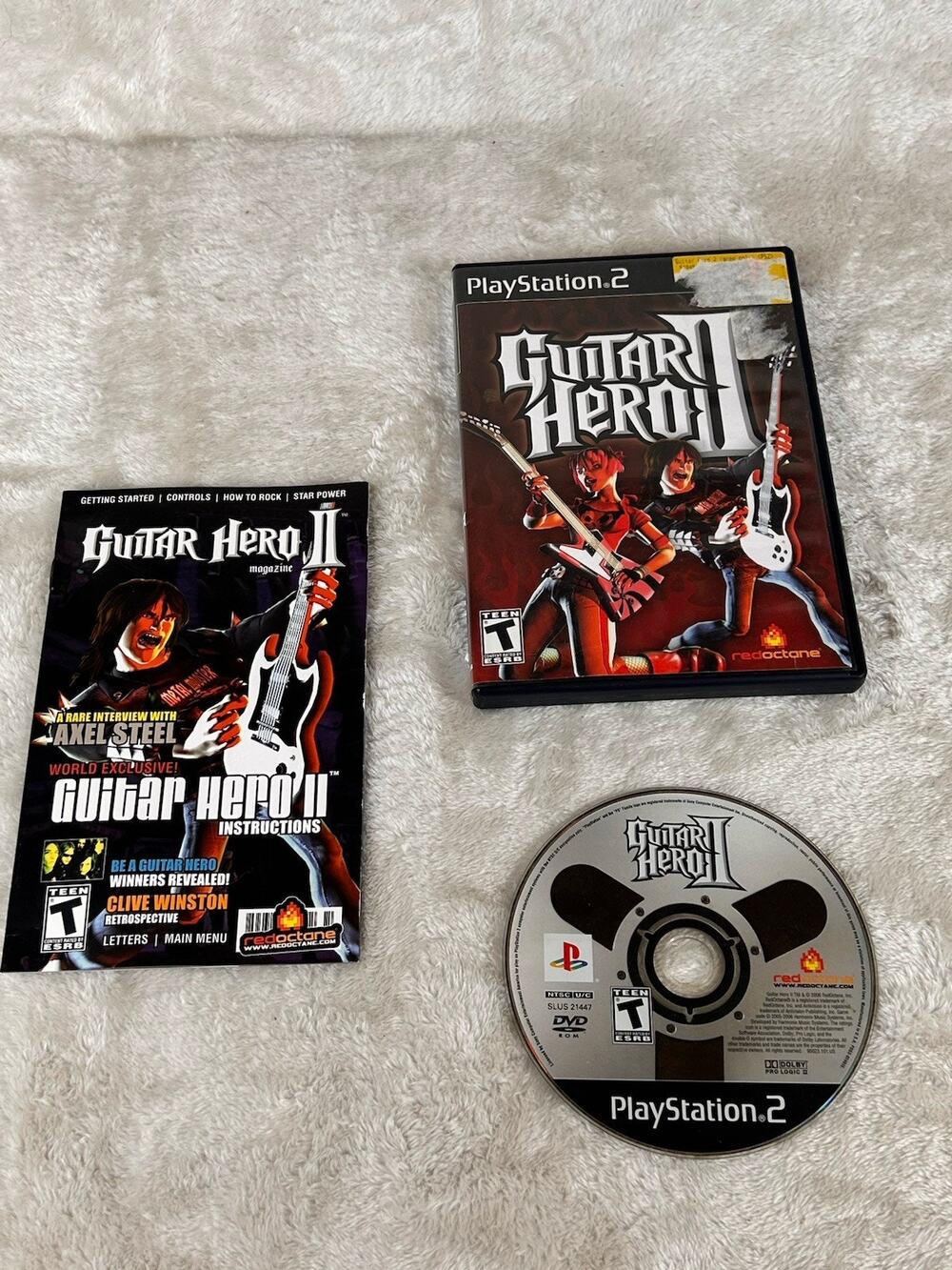 Guitar Hero 2 - Playstation 2 PS2 Game - Tested Complete Black Label CIB